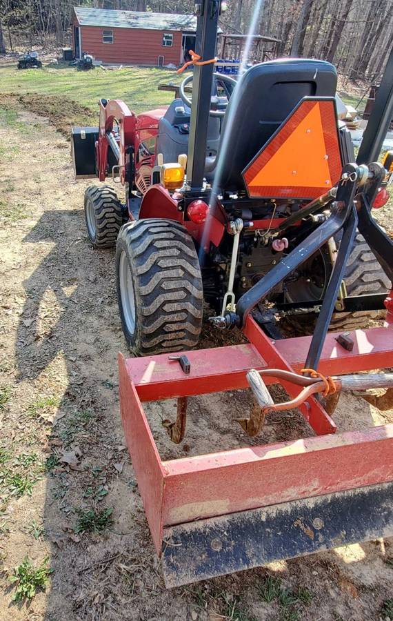 Tractor with box blade